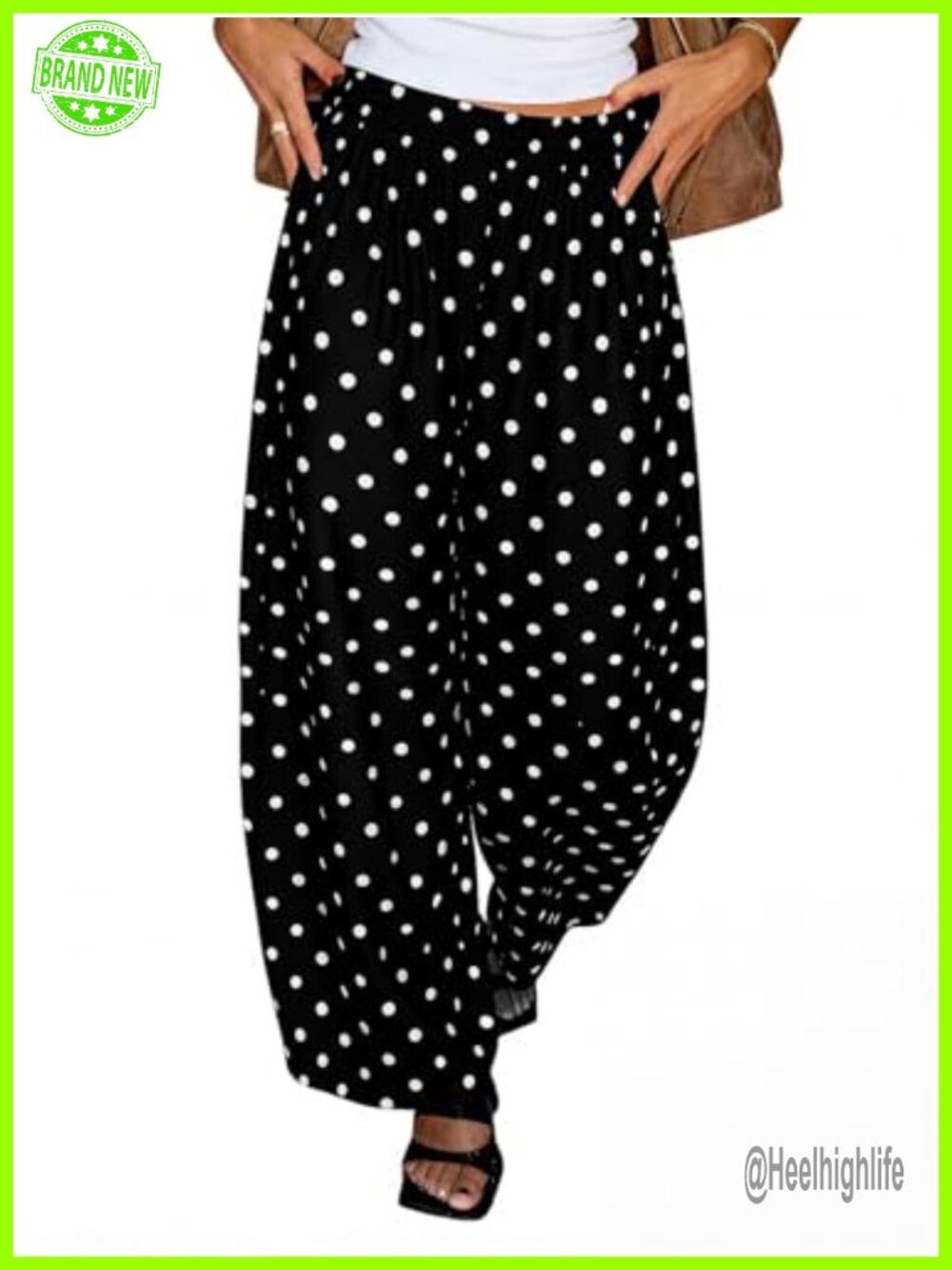 Wide Leg Palazzo Pants Barrel Baggy Trousers with Pockets